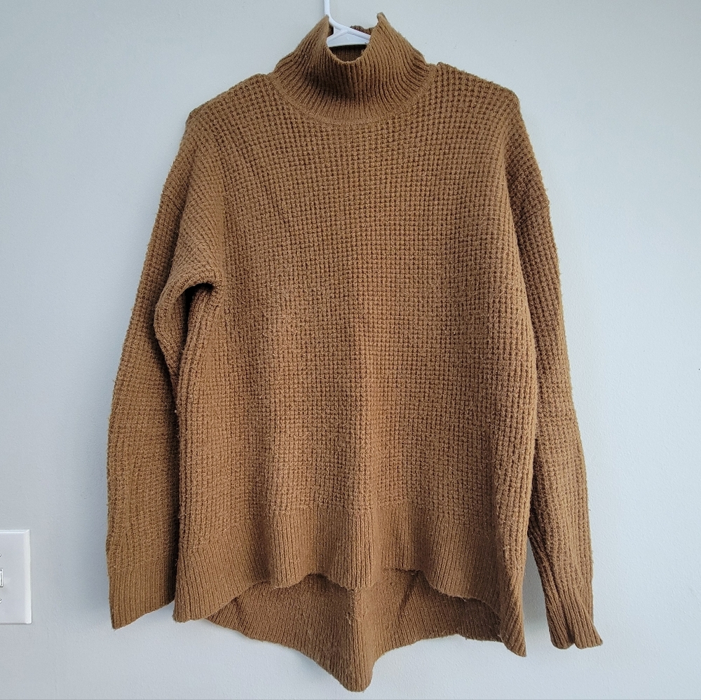 Madewell Wool Blend Waffle Knit Pullover Sweater Women's Size S Layers Relaxed